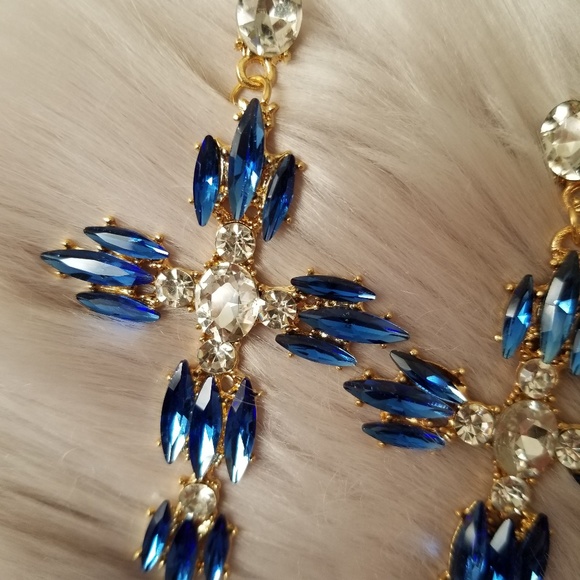 💎Luxury blue crystal cross earrings - Picture 4 of 5